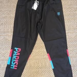 Parish Nation Track Pants 2XL Black Windbreaker Style NWT